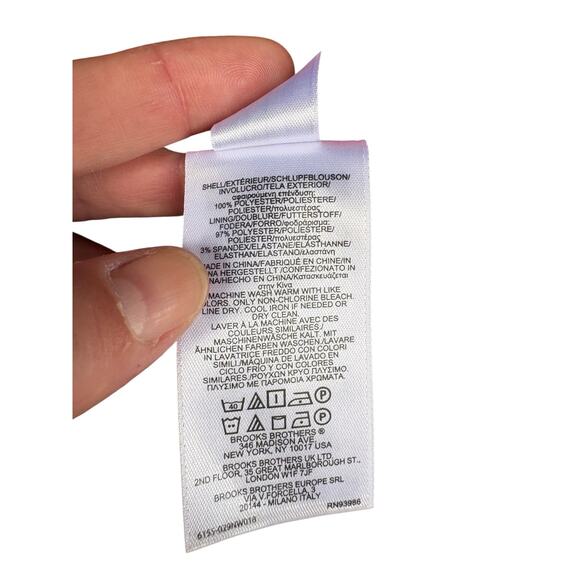 Brooks Brothers Red Fleece Floral V Neck Long Sleeve Fit and Flare Dress - 4 - Picture 9 of 9